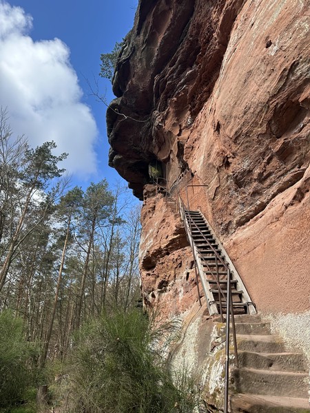Windige Treppe auf den Zigeunerfelsen